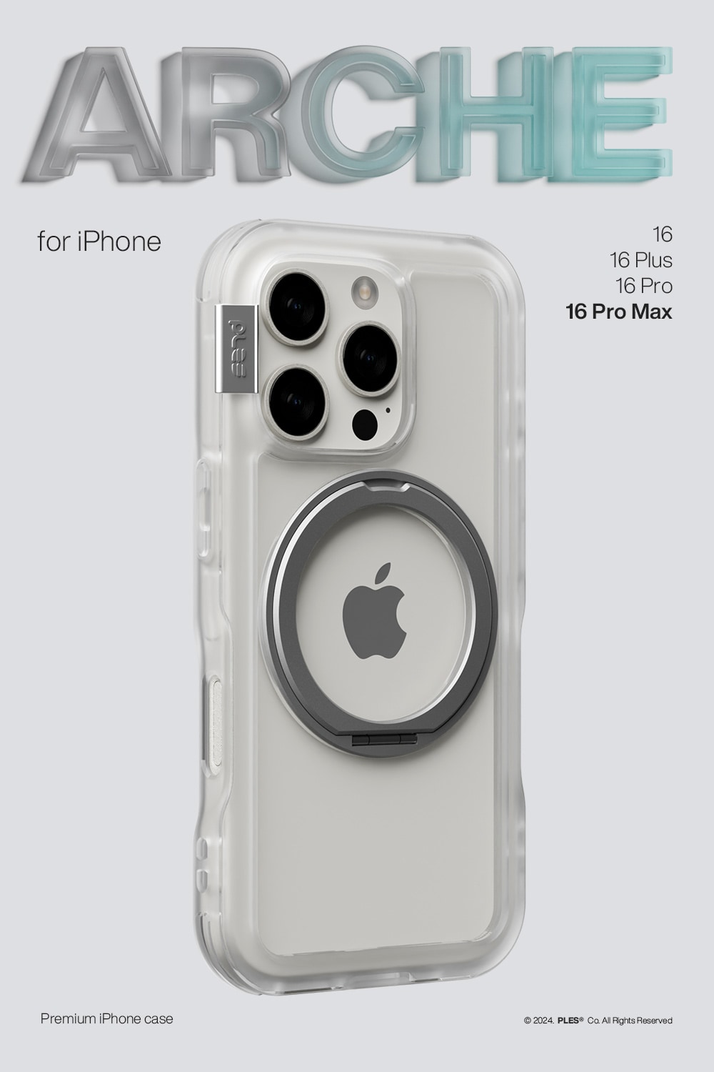 iPhone 16 Pro Max Arche MagSafe Deksel med stativ Matte Black