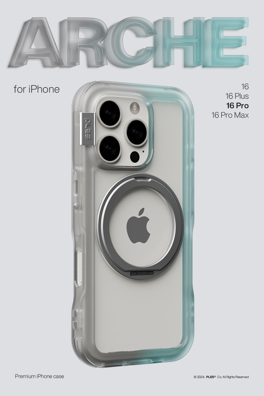 iPhone 16 Pro Arche MagSafe Deksel med stativ Pink/Future Dusk