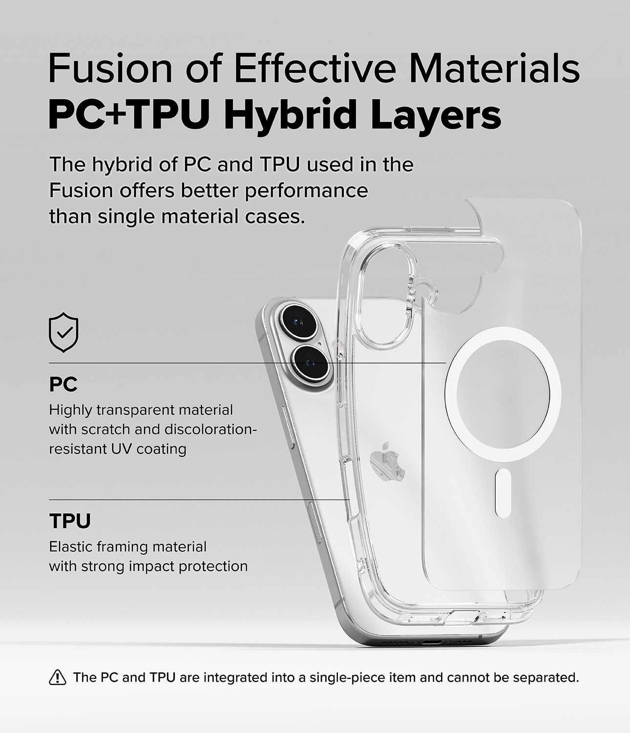 iPhone 16 Plus Fusion MagSafe Deksel, Gjennomsiktig