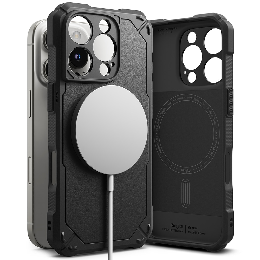 iPhone 16 Pro MagSafe Rugged Gear Deksel, Svart