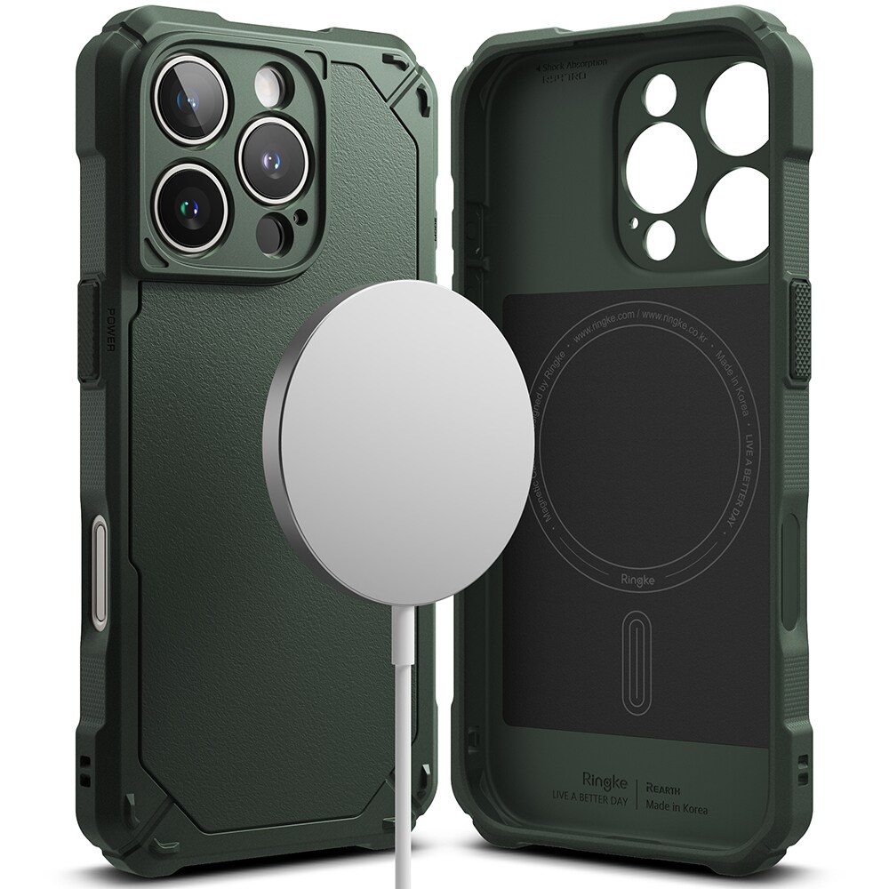 iPhone 16 Pro MagSafe Rugged Gear Deksel, Grønn