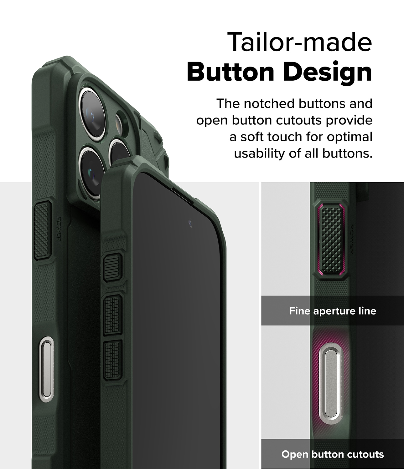iPhone 16 Pro MagSafe Rugged Gear Deksel, Grønn