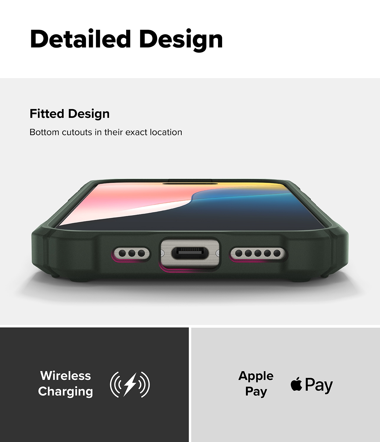iPhone 16 Pro MagSafe Rugged Gear Deksel, Grønn