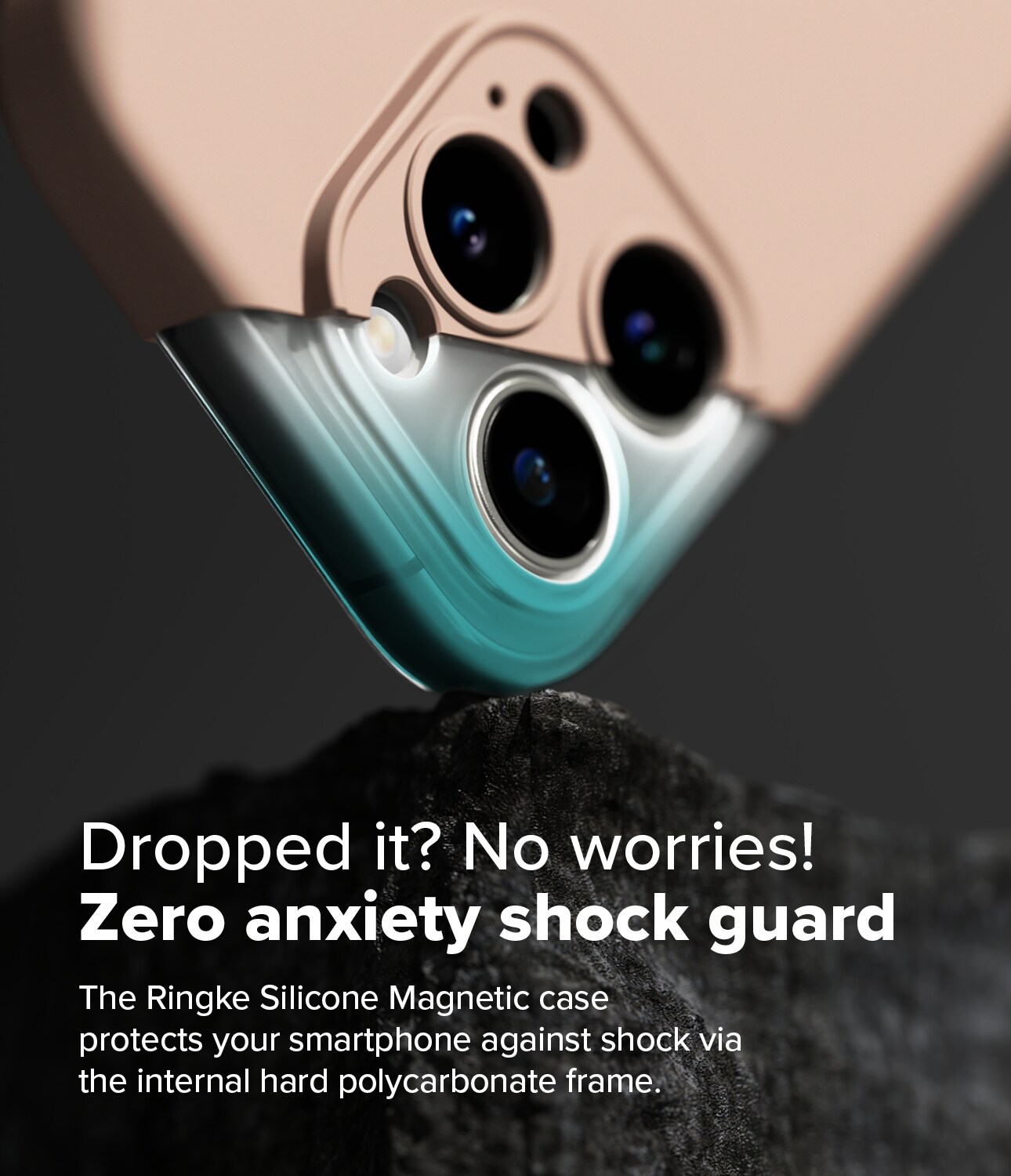 iPhone 16 Pro MagSafe silikondeksel, Pink Sand