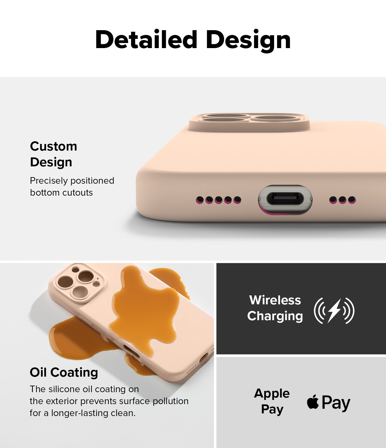 iPhone 16 Pro MagSafe silikondeksel, Pink Sand