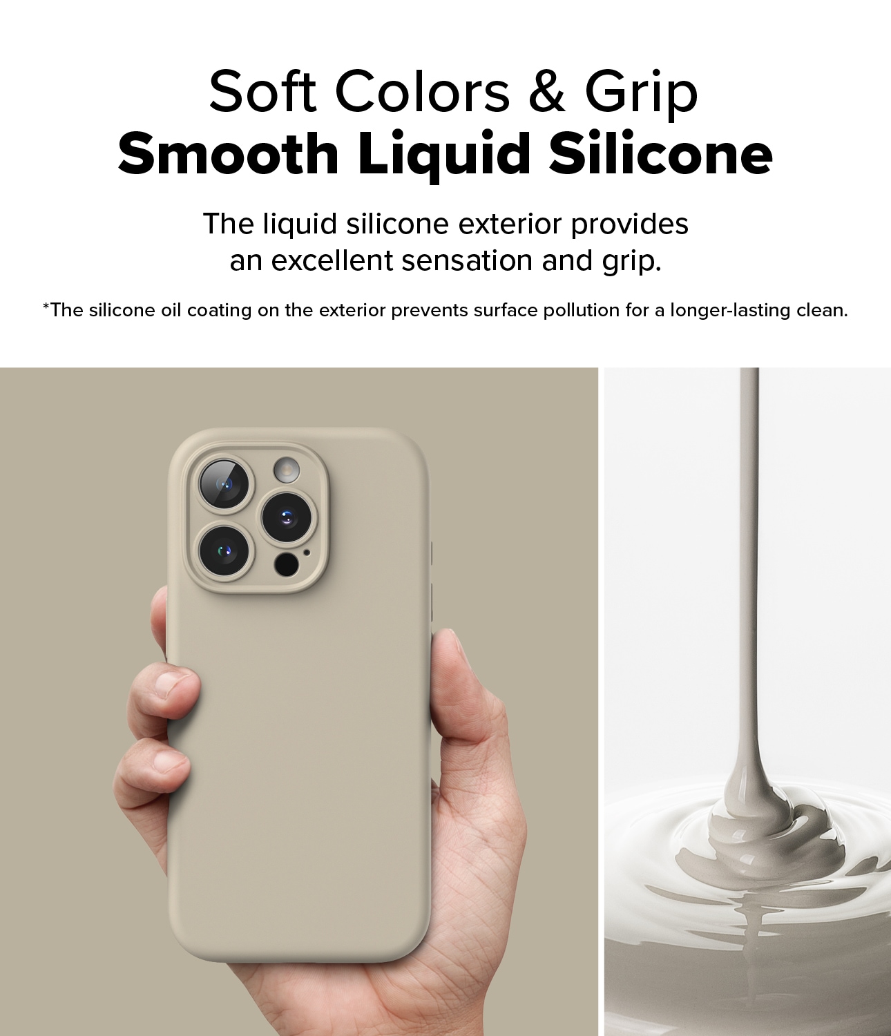 iPhone 16 Pro MagSafe silikondeksel, Stone