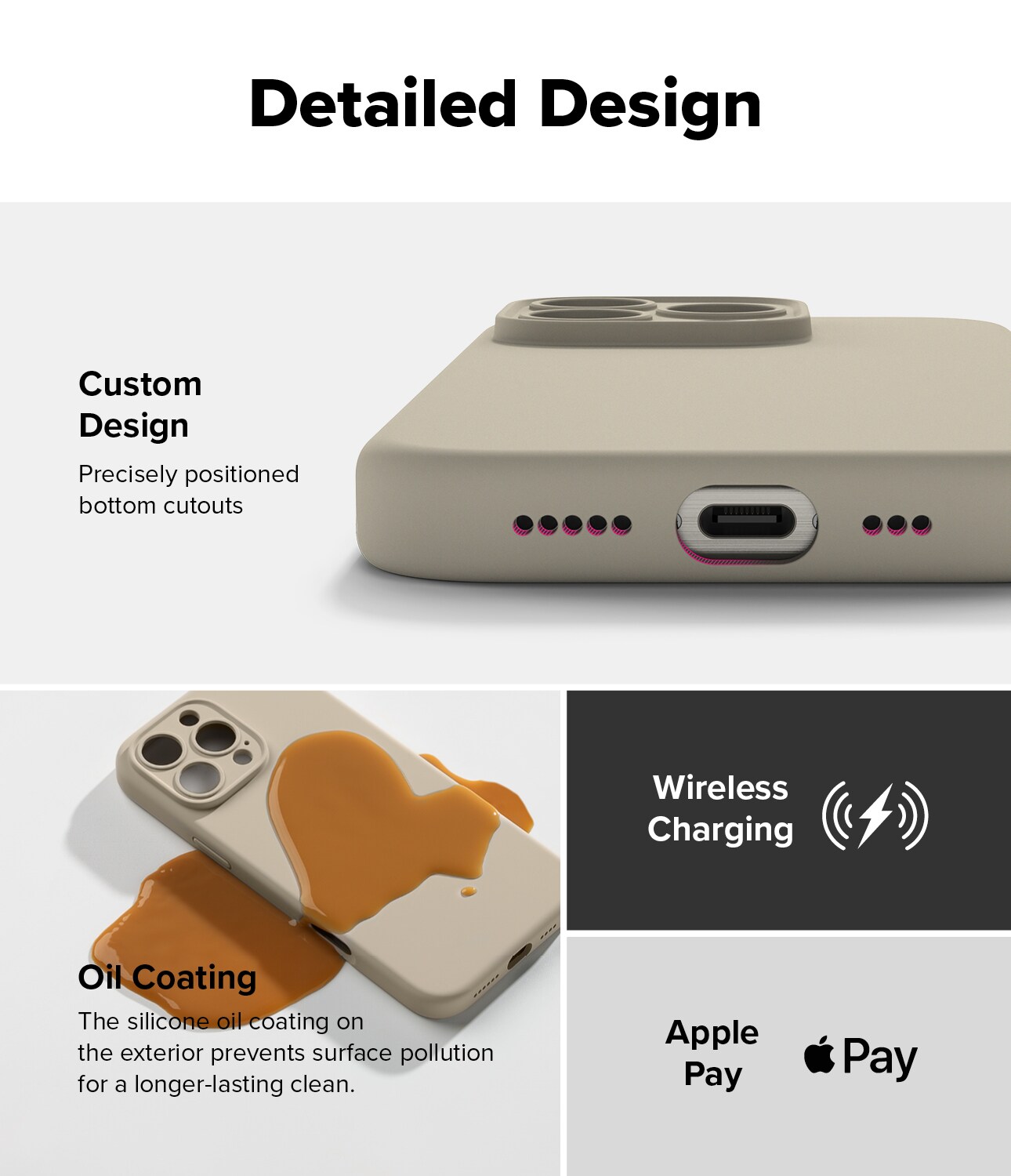 iPhone 16 Pro MagSafe silikondeksel, Stone