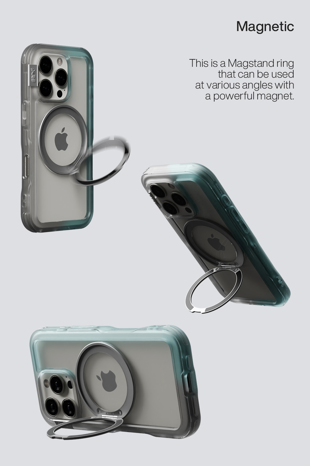 iPhone 16 Arche MagSafe Deksel med stativ Blue/Future Dusk