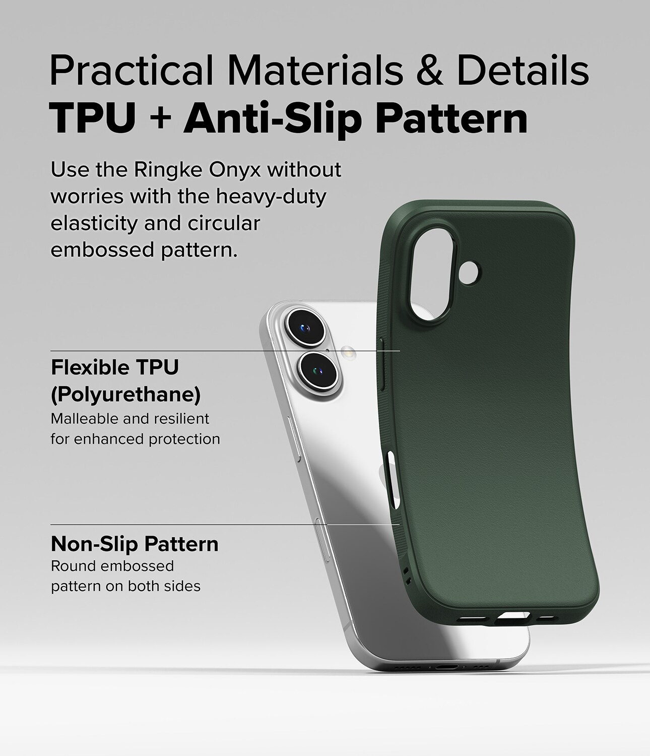 iPhone 16 Onyx deksel, Dark Green