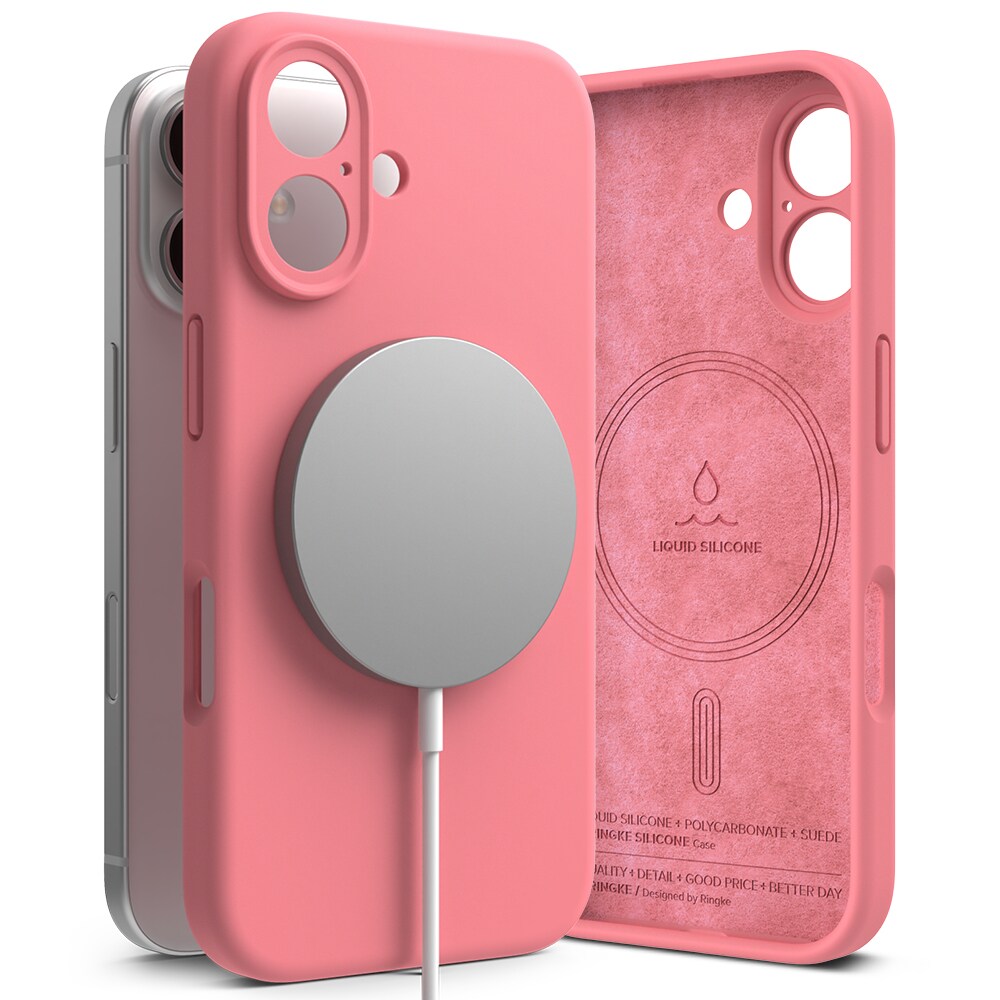 iPhone 16 MagSafe silikondeksel, Pink
