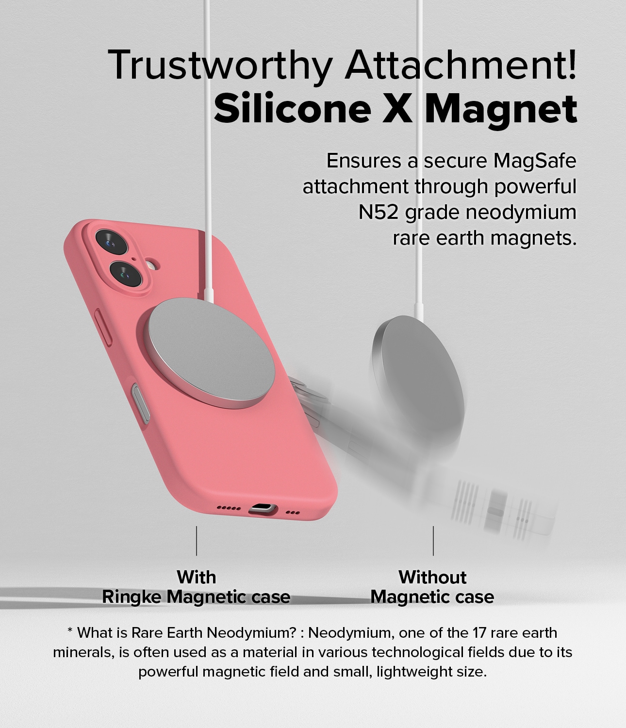 iPhone 16 MagSafe silikondeksel, Pink