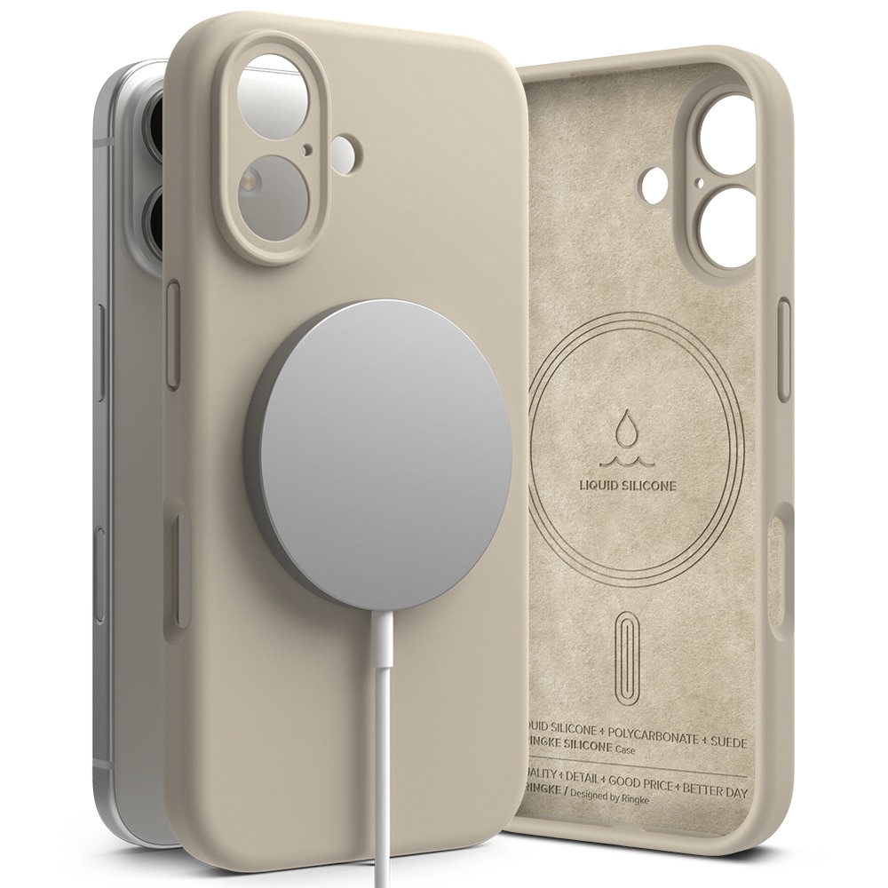 iPhone 16 MagSafe silikondeksel, Stone