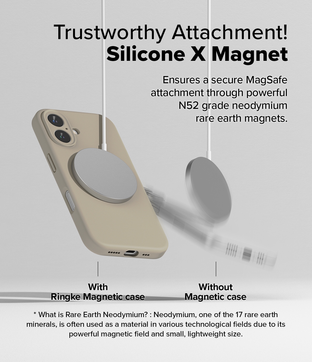 iPhone 16 MagSafe silikondeksel, Stone