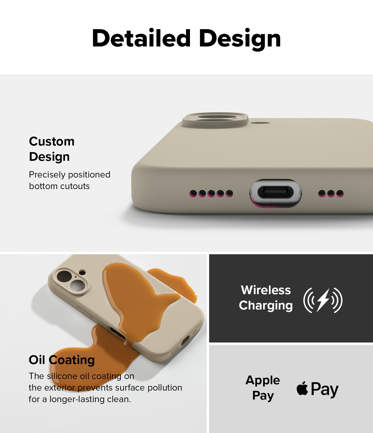 iPhone 16 MagSafe silikondeksel, Stone