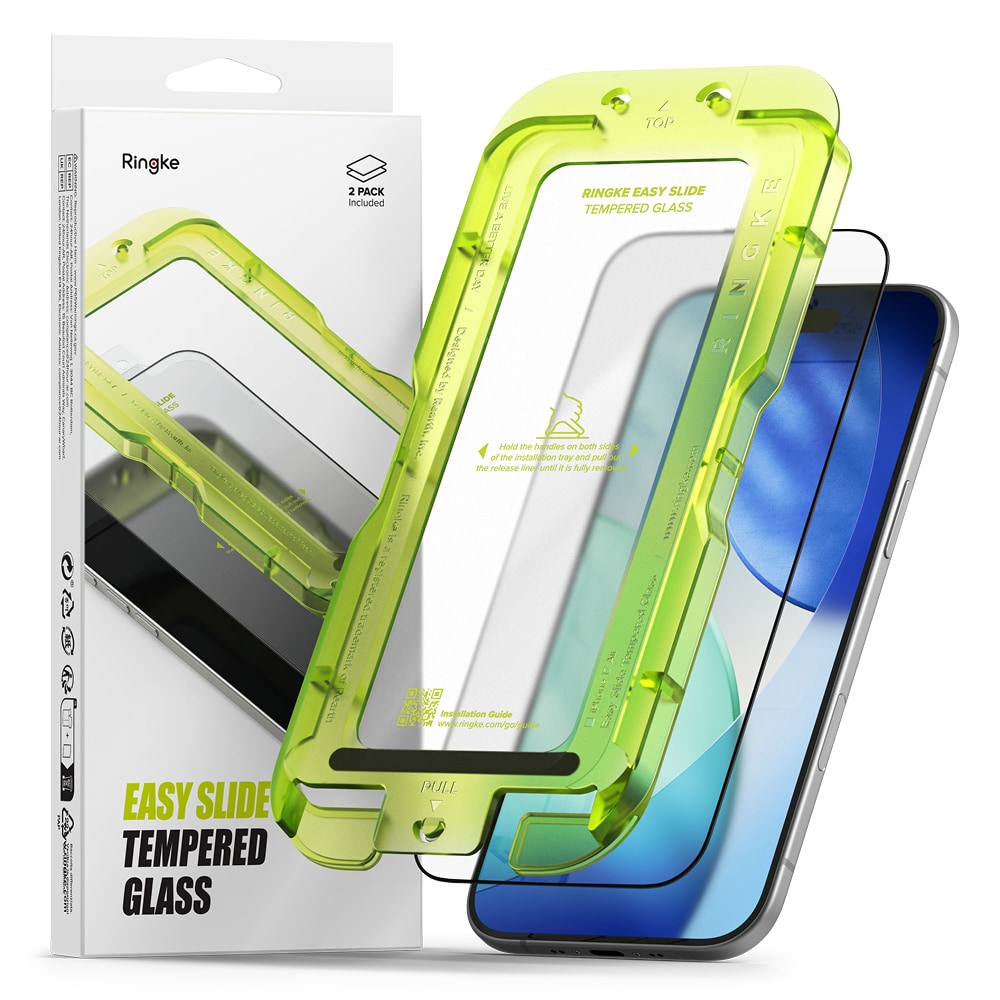 iPhone 17 Air Skjermbeskytter i glass med monteringsramme (2-pack)