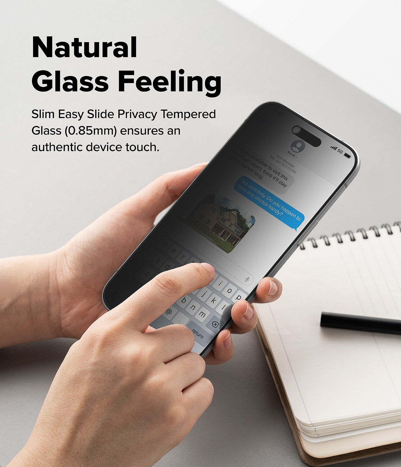 iPhone 17 Air Anti-spy Skjermbeskytter i glass med monteringsram (2-pack)