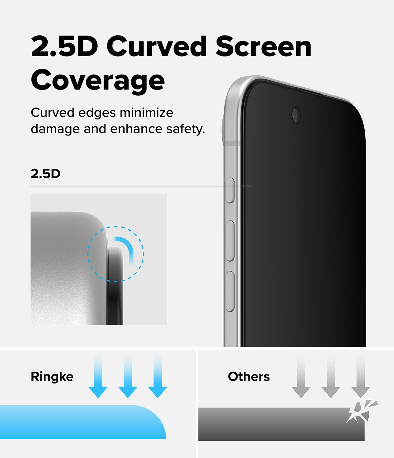 iPhone 17 Air Anti-spy Skjermbeskytter i glass med monteringsram (2-pack)