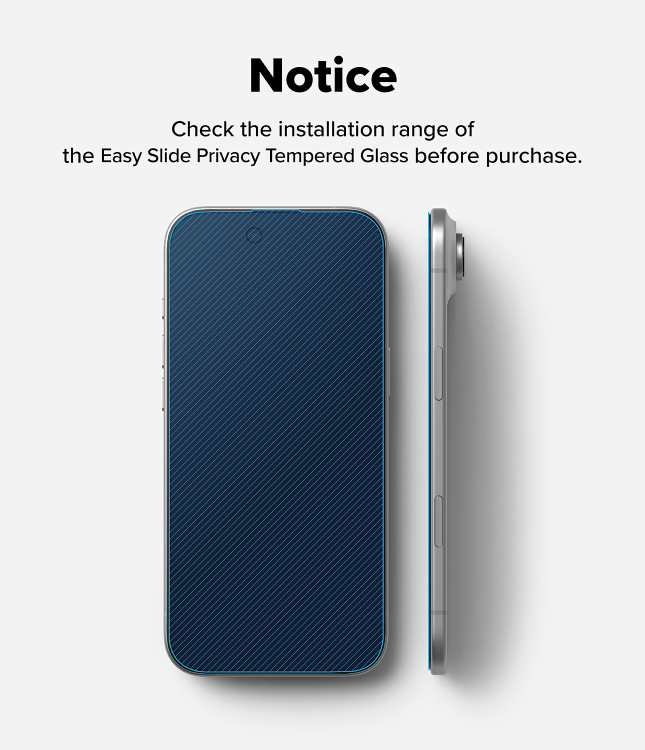 iPhone 17 Air Anti-spy Skjermbeskytter i glass med monteringsram (2-pack)