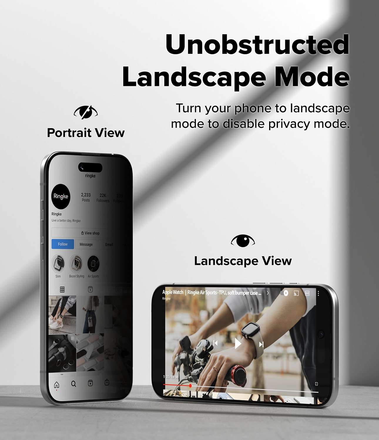 iPhone 17 Air Anti-spy Skjermbeskytter i glass med monteringsram (2-pack)