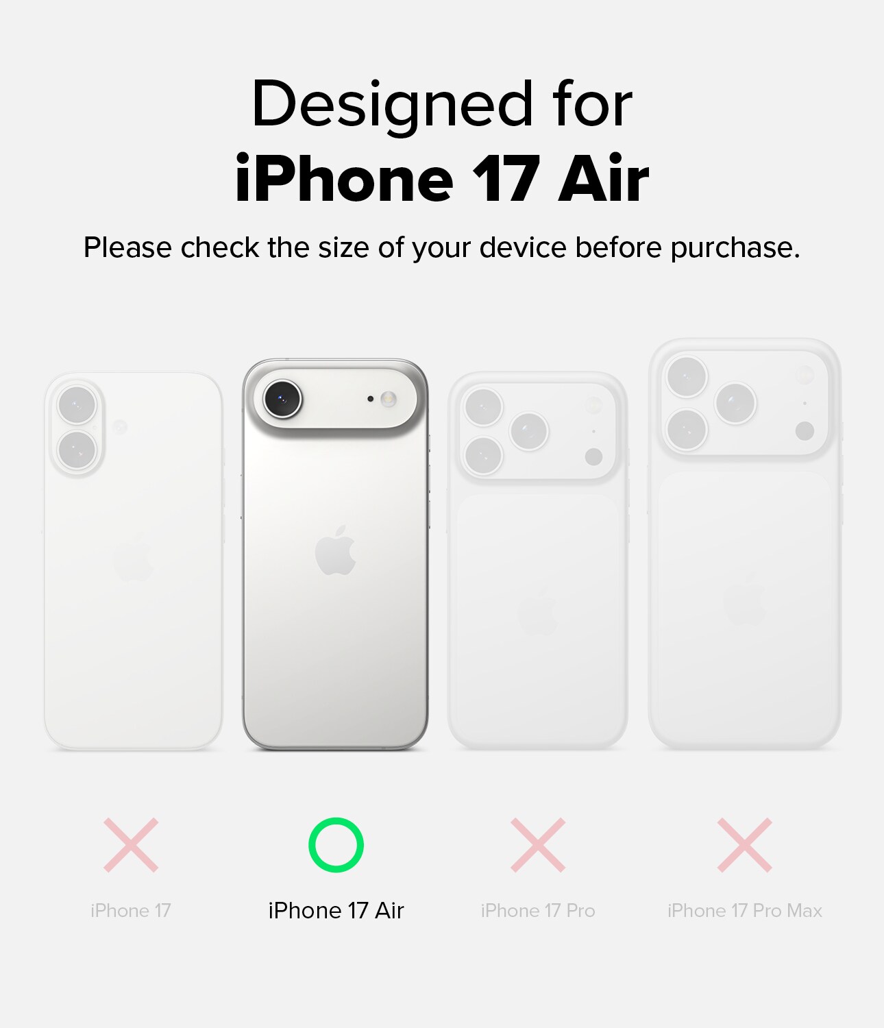 iPhone 17 Air Skjermbeskytter i glass med monteringsramme (2-pack)