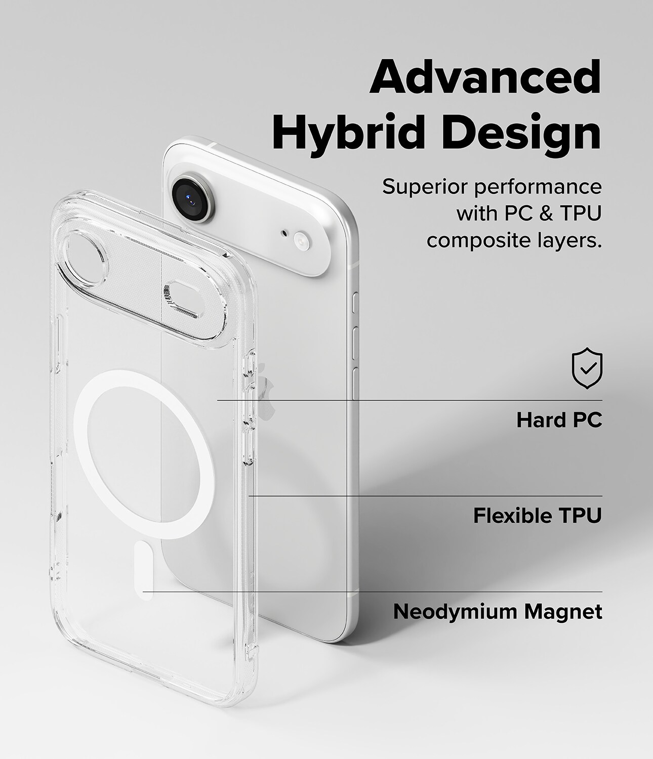 iPhone 17 Air Fusion MagSafe Deksel, Gjennomsiktig