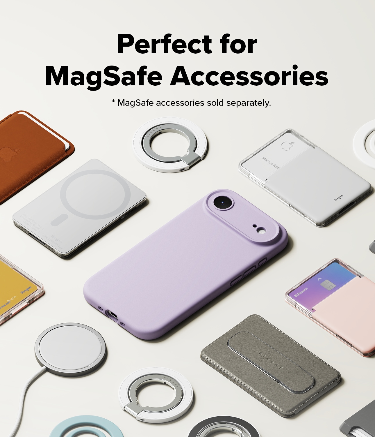 iPhone 17 Air MagSafe silikondeksel, Light Purple