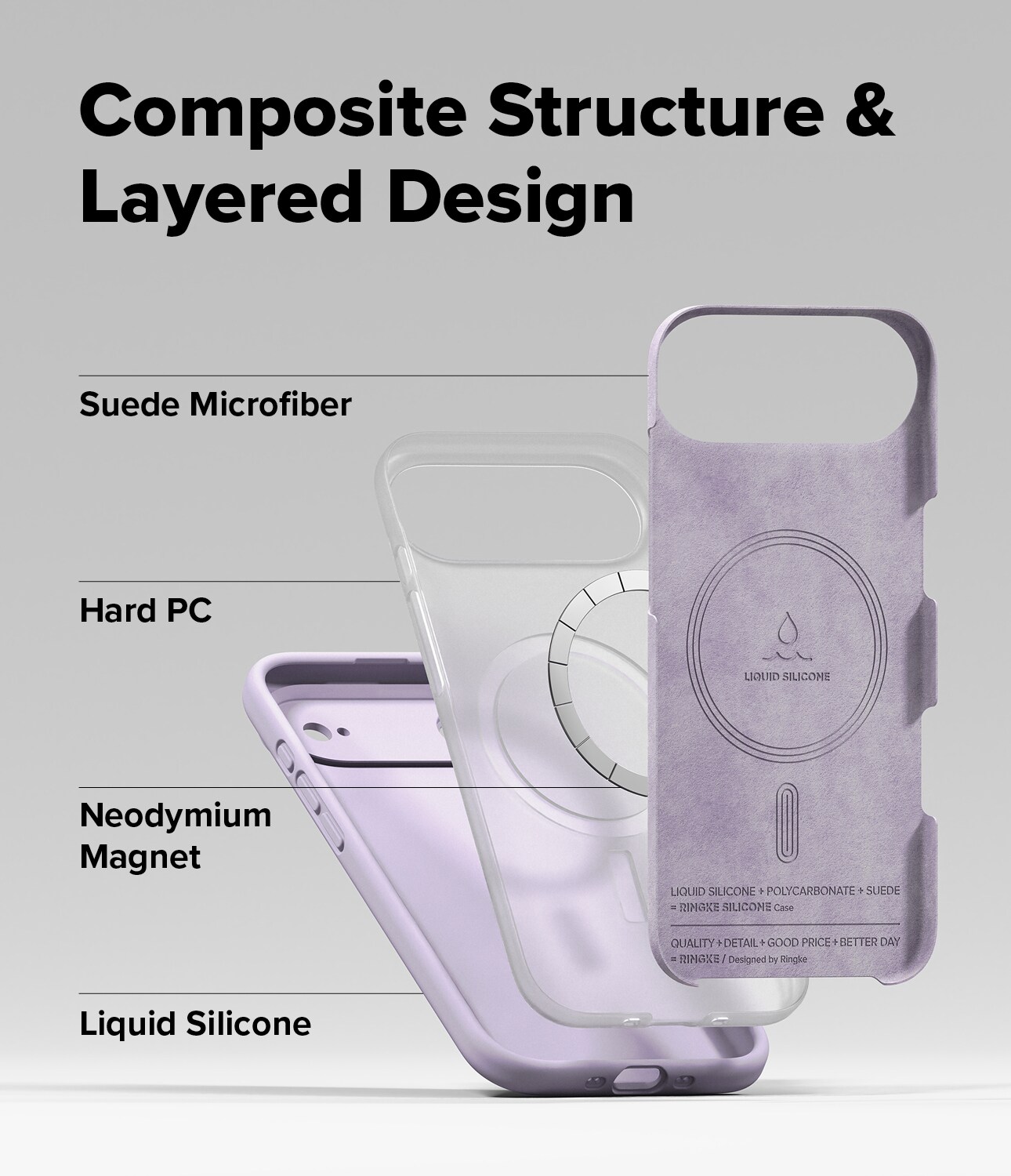 iPhone 17 Air MagSafe silikondeksel, Light Purple
