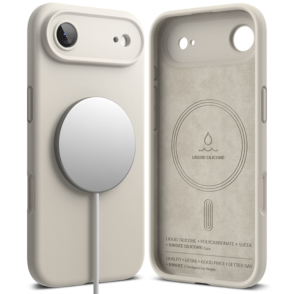 iPhone 17 Air MagSafe silikondeksel, Stone
