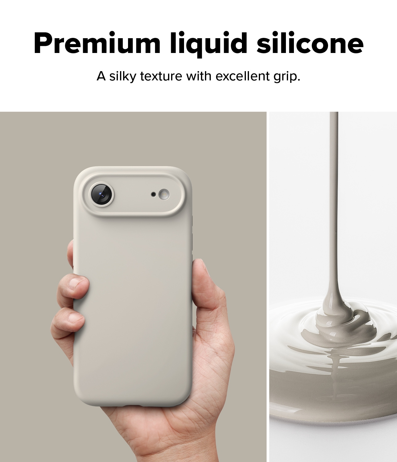 iPhone 17 Air MagSafe silikondeksel, Stone
