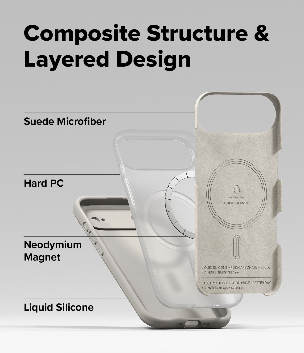 iPhone 17 Air MagSafe silikondeksel, Stone