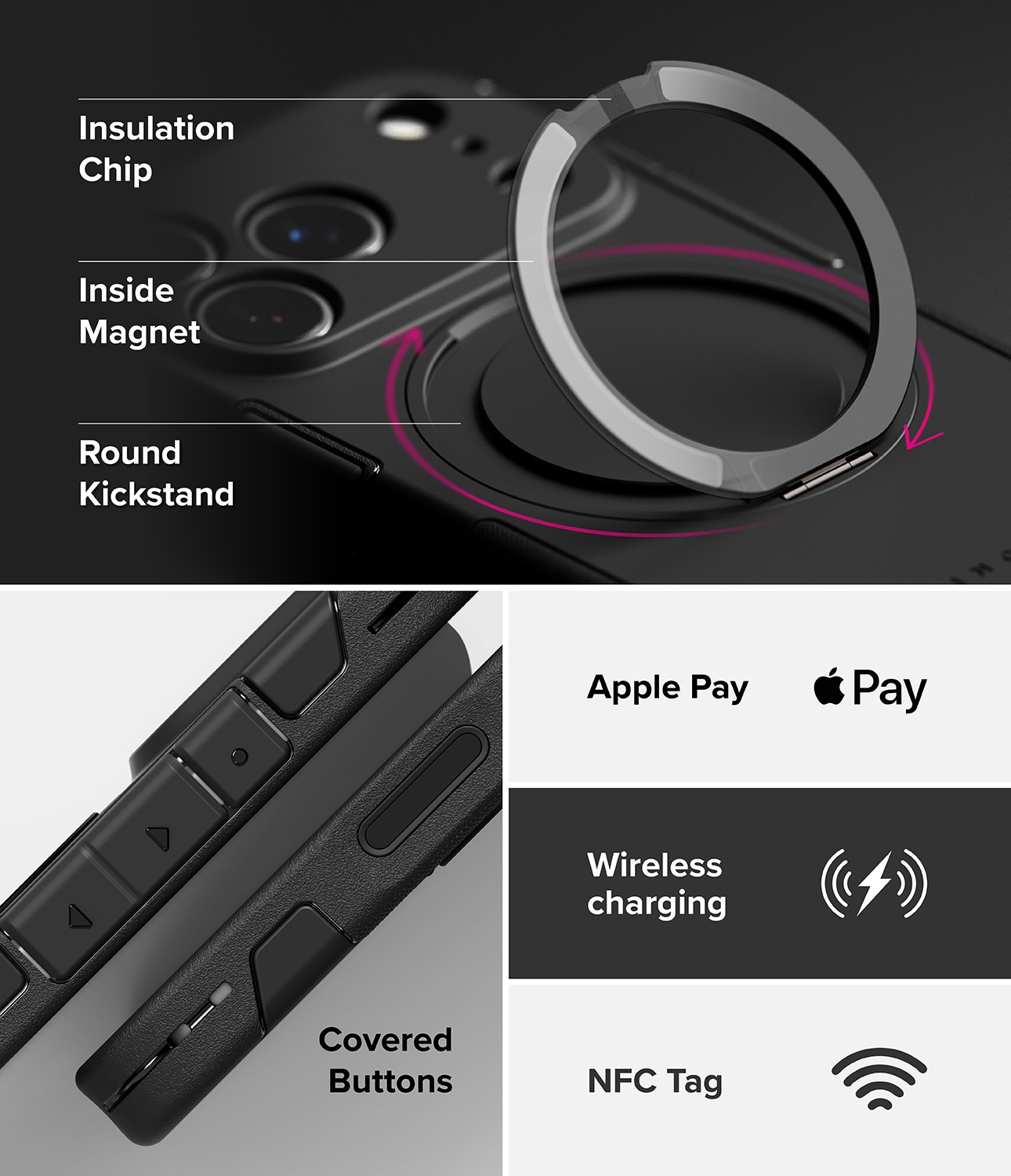 iPhone 17 Pro Alles Magnetisk Deksel, Svart