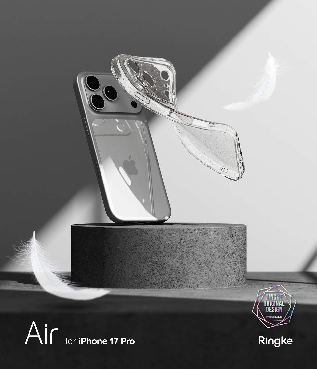 iPhone 17 Pro Air Deksel Glitter Clear