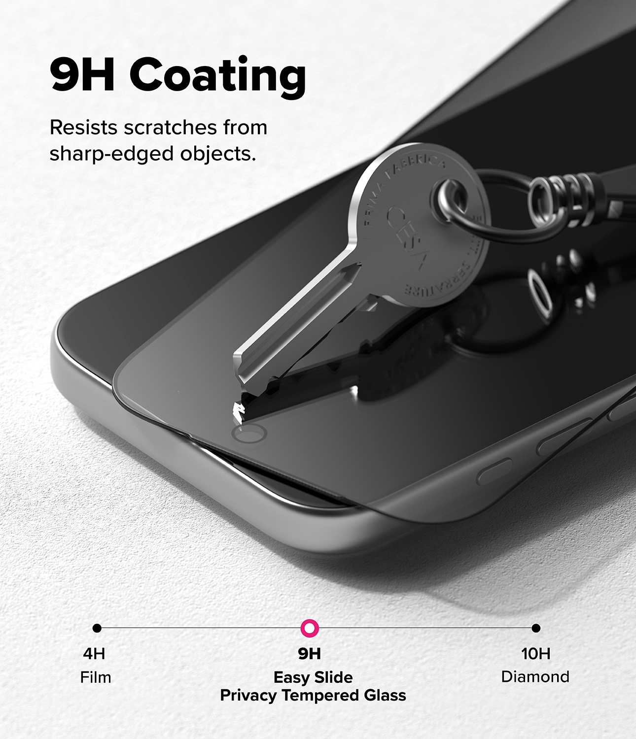 iPhone 17 Pro Anti-spy Skjermbeskytter i glass med monteringsram (2-pack)