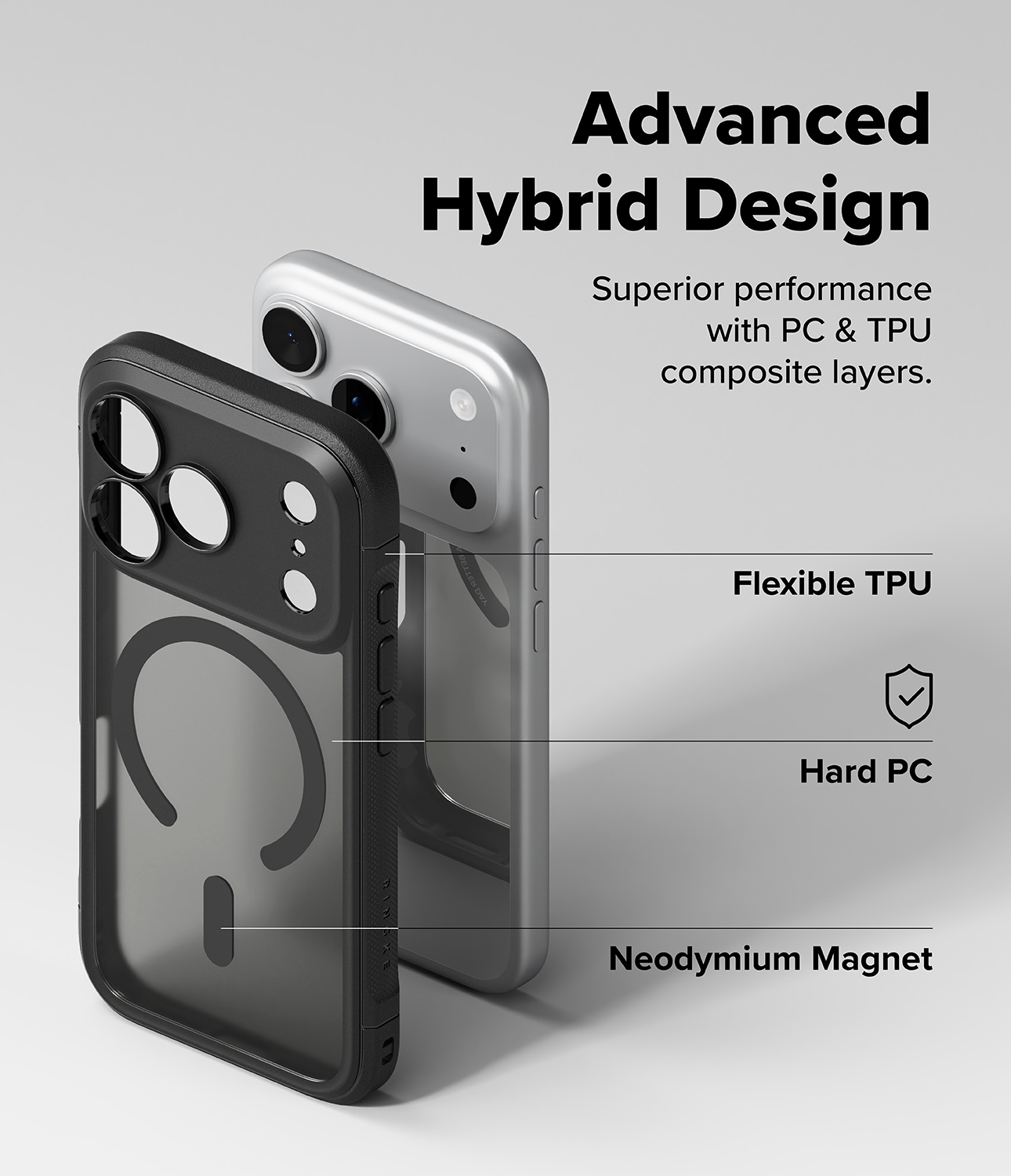 iPhone 17 Pro Max Fusion Bold MagSafe Deksel, Matte Black