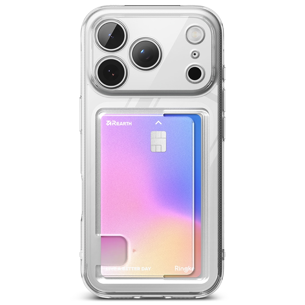 iPhone 17 Pro Max Fusion Deksel med kortlomme, Gjennomsiktig