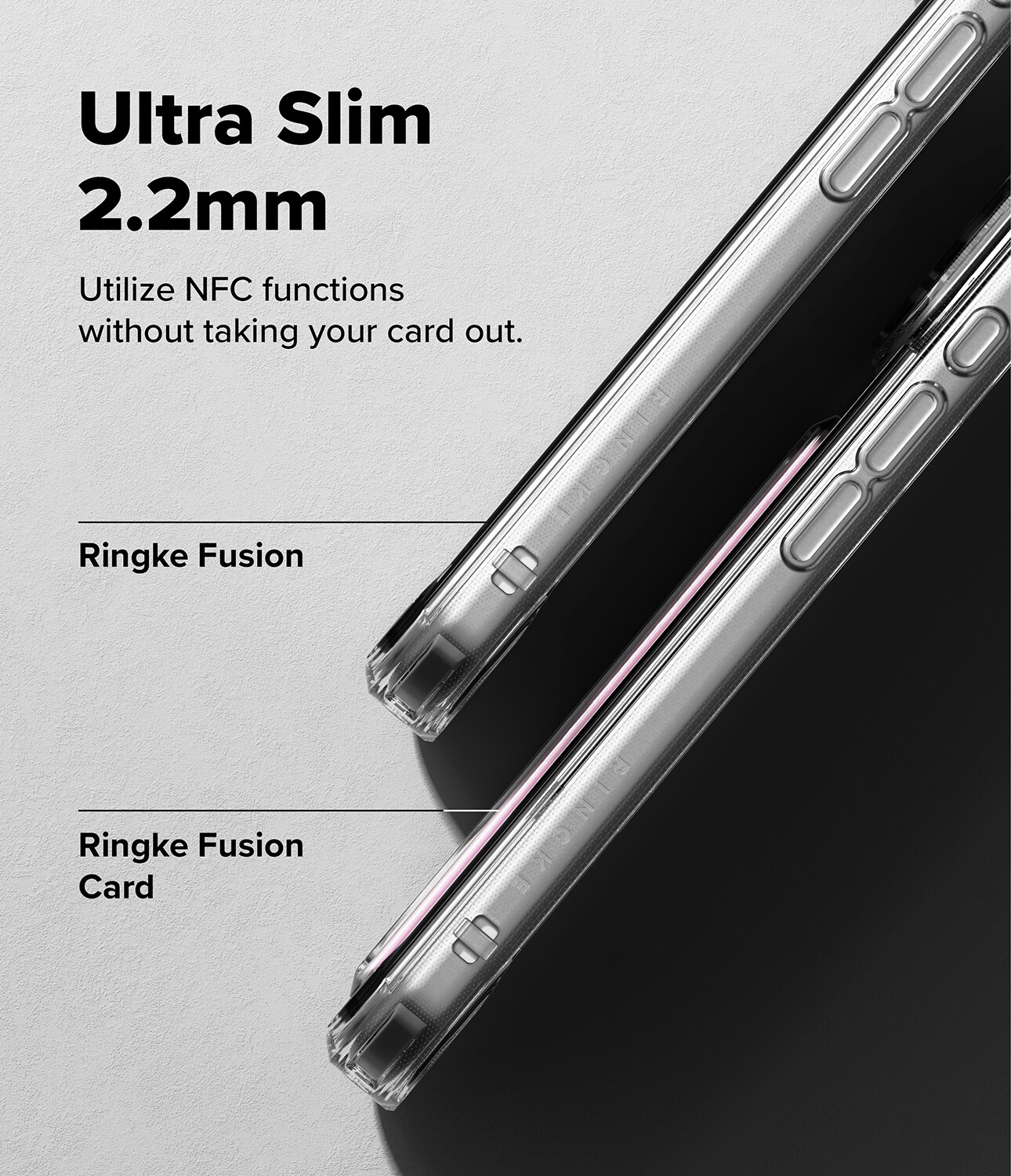 iPhone 17 Pro Max Fusion Deksel med kortlomme, Gjennomsiktig
