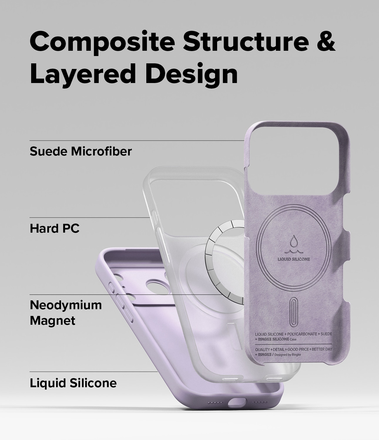 iPhone 17 Pro MagSafe silikondeksel, Light Purple