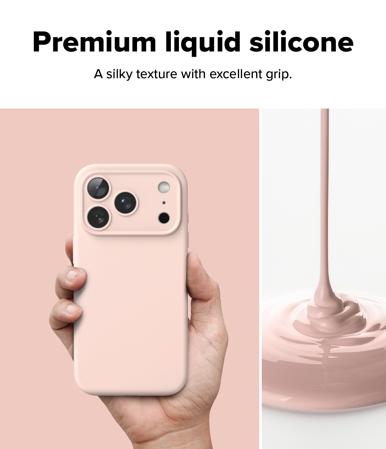 iPhone 17 Pro MagSafe silikondeksel, Pink Sand
