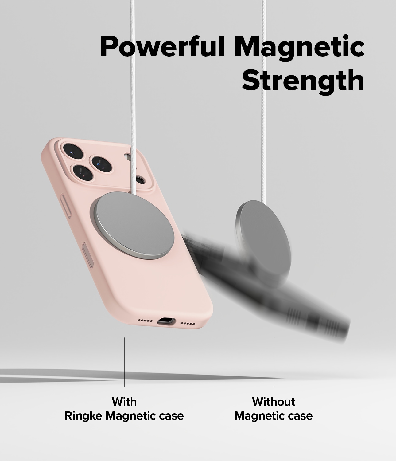 iPhone 17 Pro MagSafe silikondeksel, Pink Sand