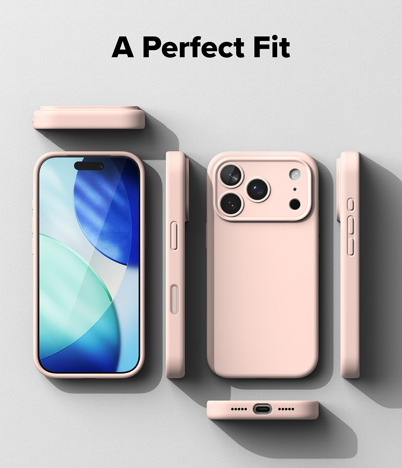 iPhone 17 Pro MagSafe silikondeksel, Pink Sand