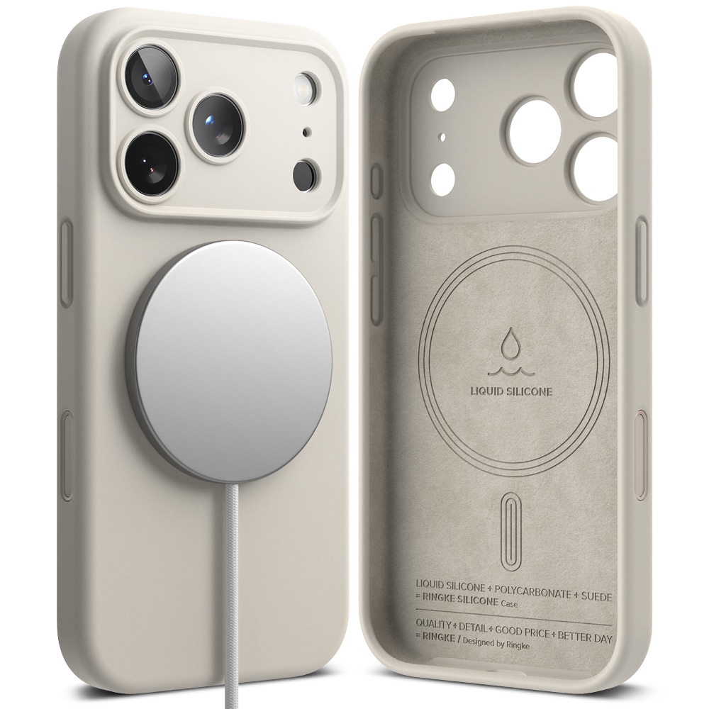iPhone 17 Pro Max MagSafe silikondeksel, Stone