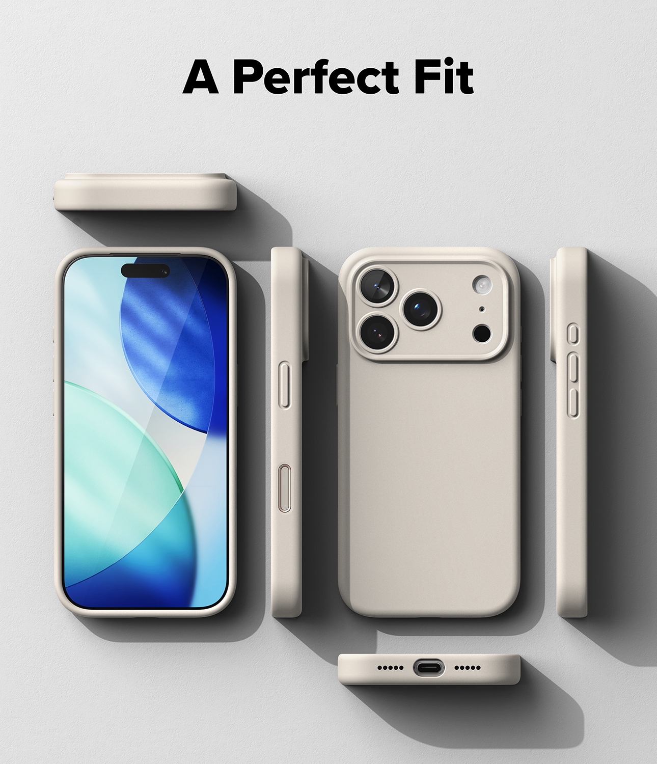 iPhone 17 Pro MagSafe silikondeksel, Stone