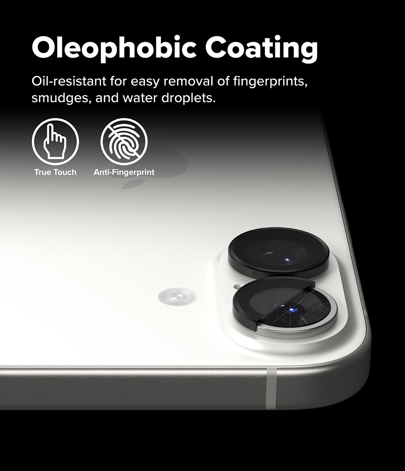 iPhone 17 2-pack Linsskydd med aluminiumsramme, Svart