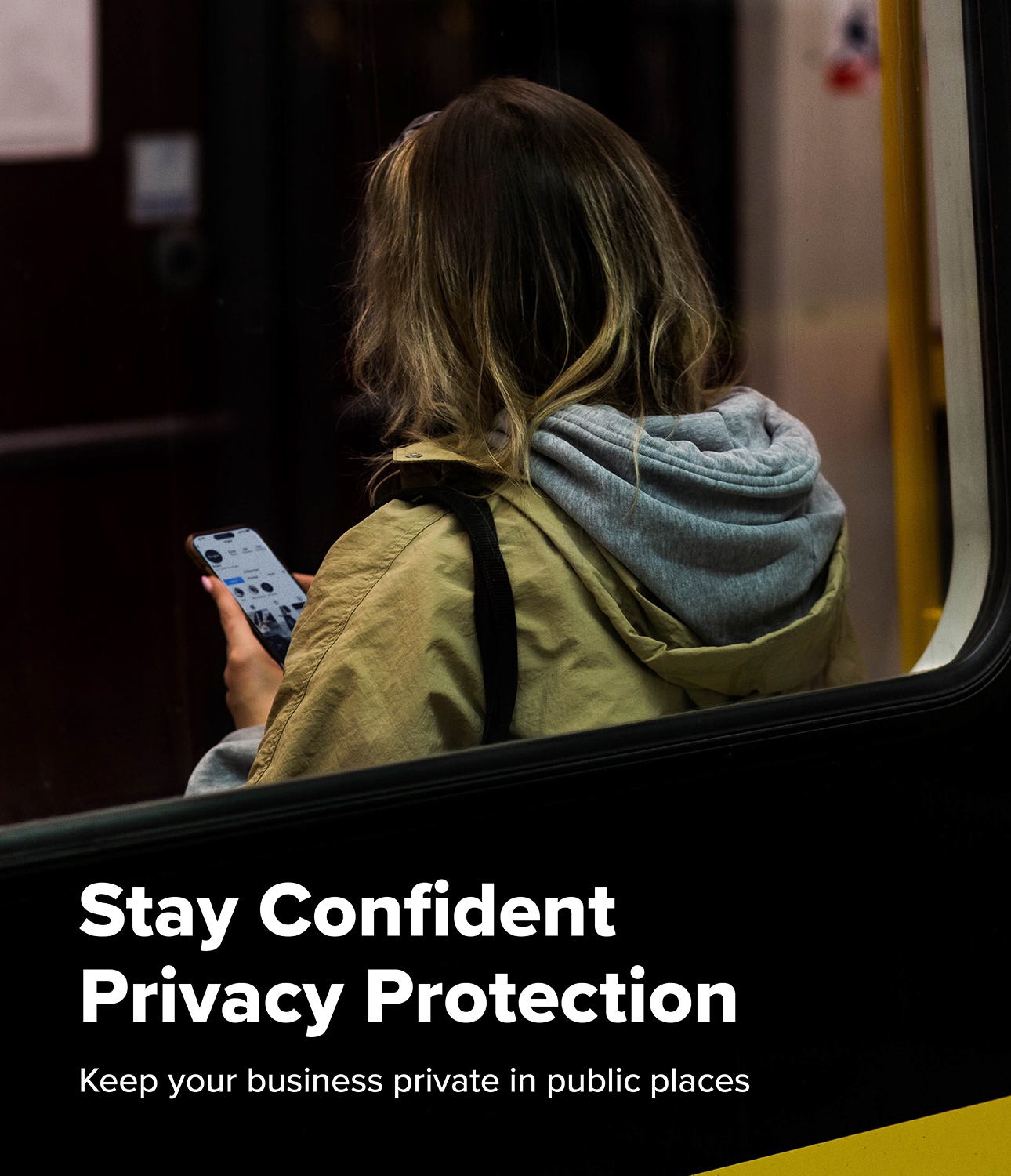 iPhone 17 Anti-spy Skjermbeskytter i glass med monteringsram (2-pack)