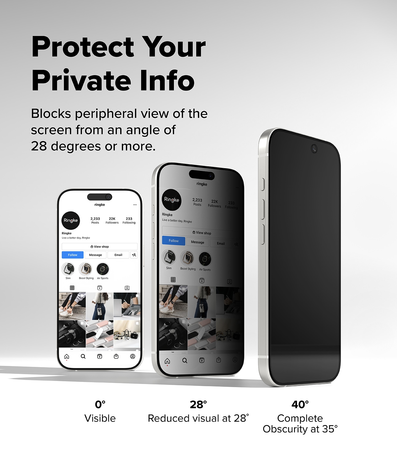 iPhone 17 Anti-spy Skjermbeskytter i glass med monteringsram (2-pack)
