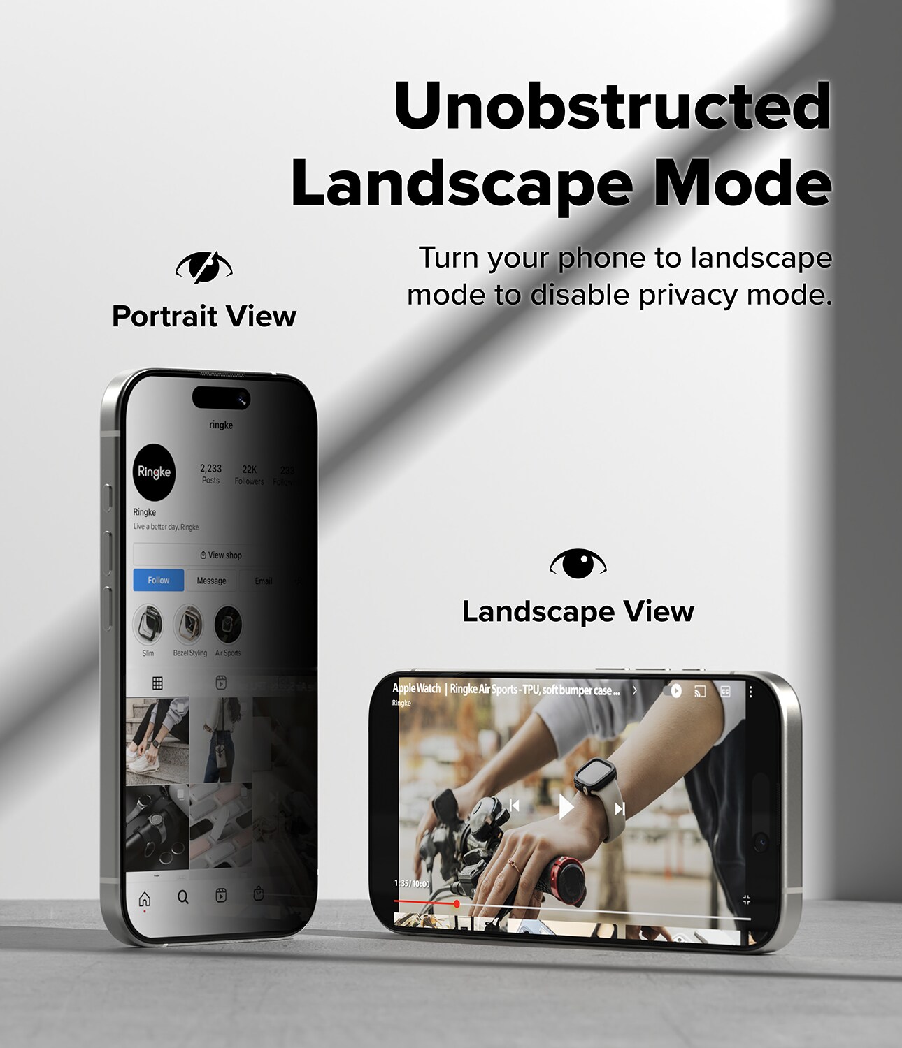 iPhone 17 Anti-spy Skjermbeskytter i glass med monteringsram (2-pack)