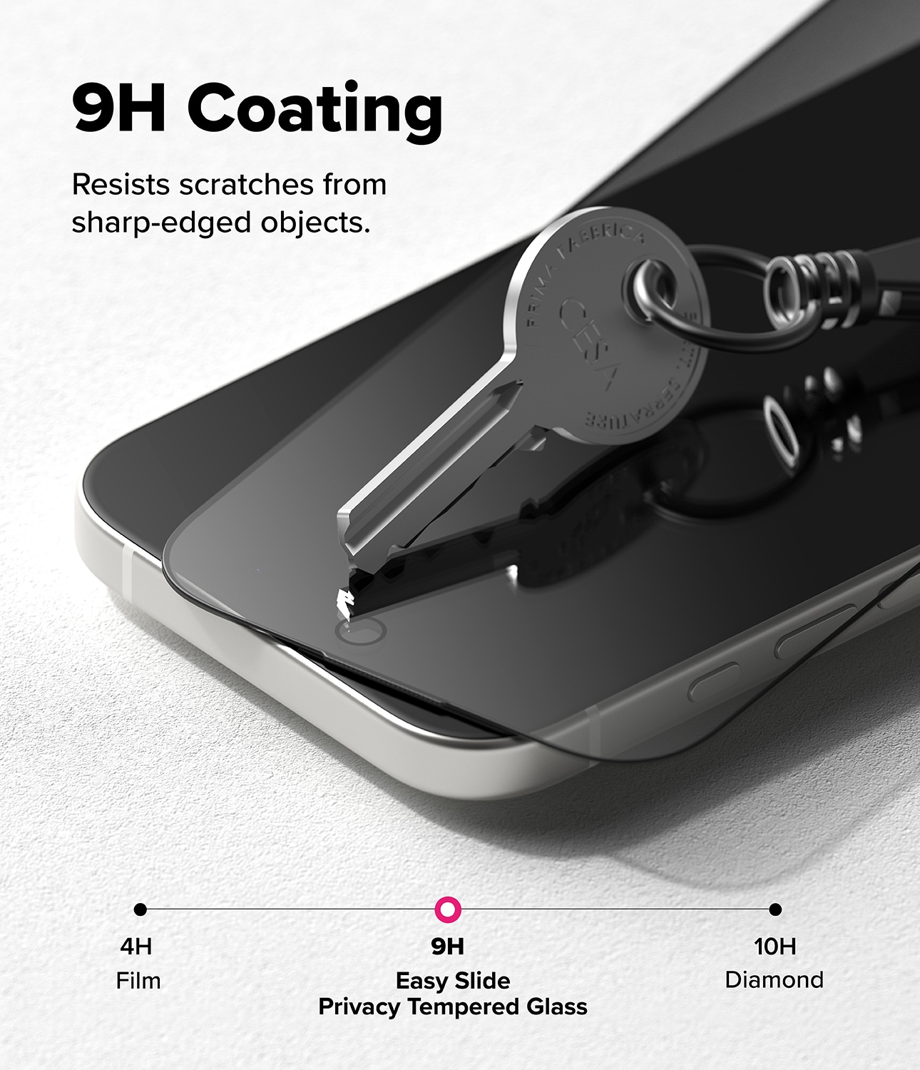 iPhone 17 Anti-spy Skjermbeskytter i glass med monteringsram (2-pack)