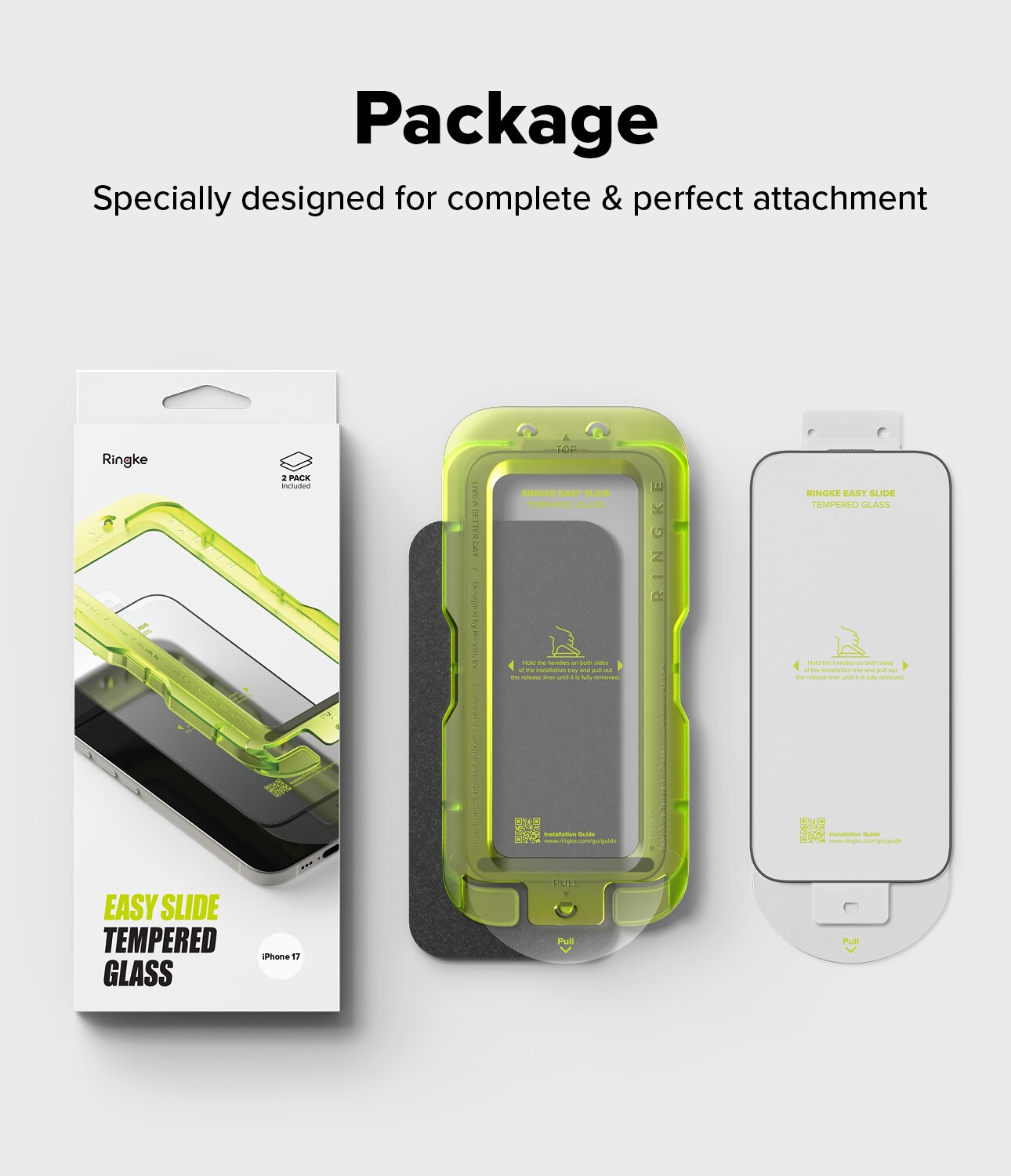iPhone 17 Skjermbeskytter i glass med monteringsramme (2-pack)