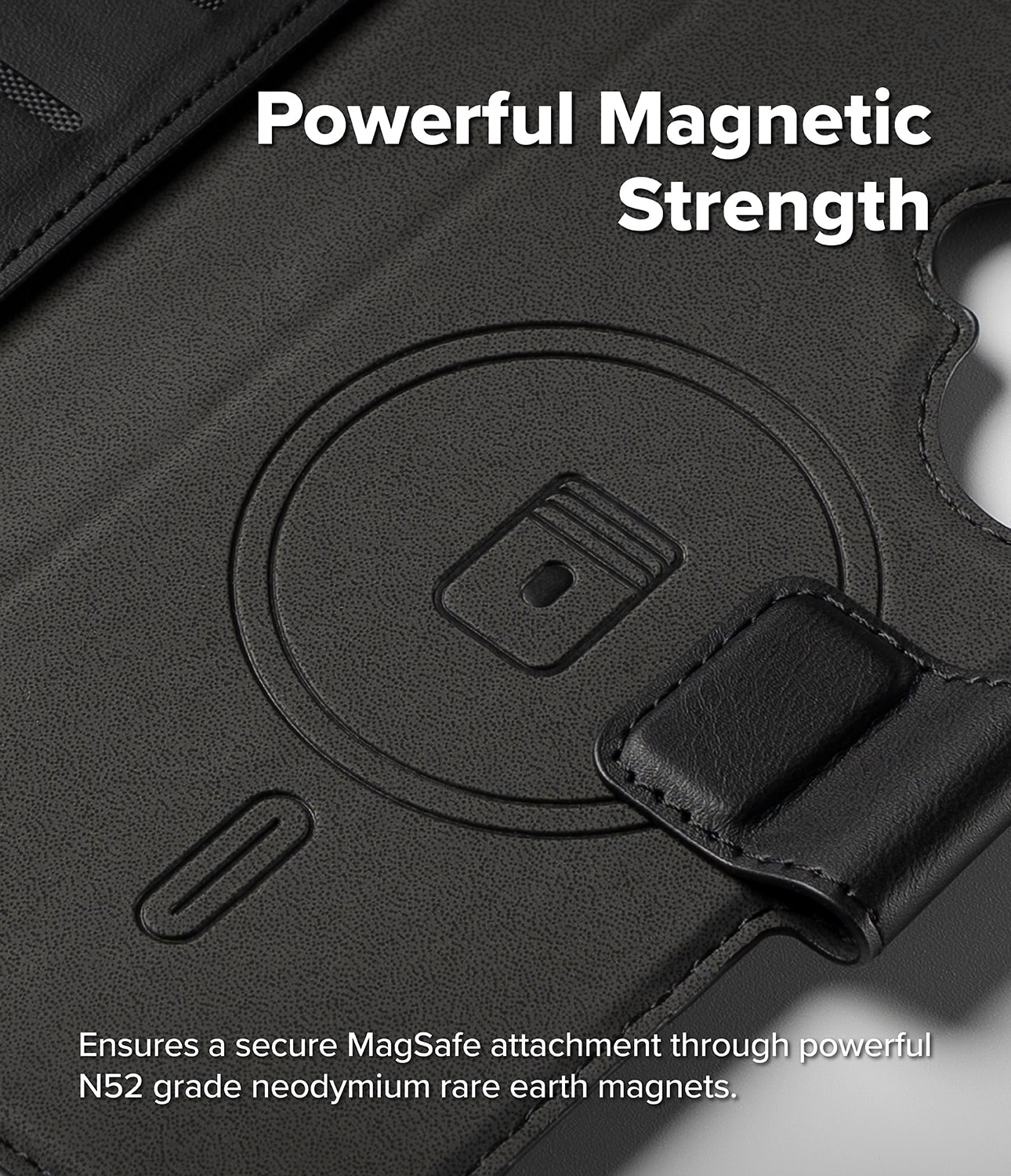 iPhone 17 Folio Grip Wallet Magnetic, Svart