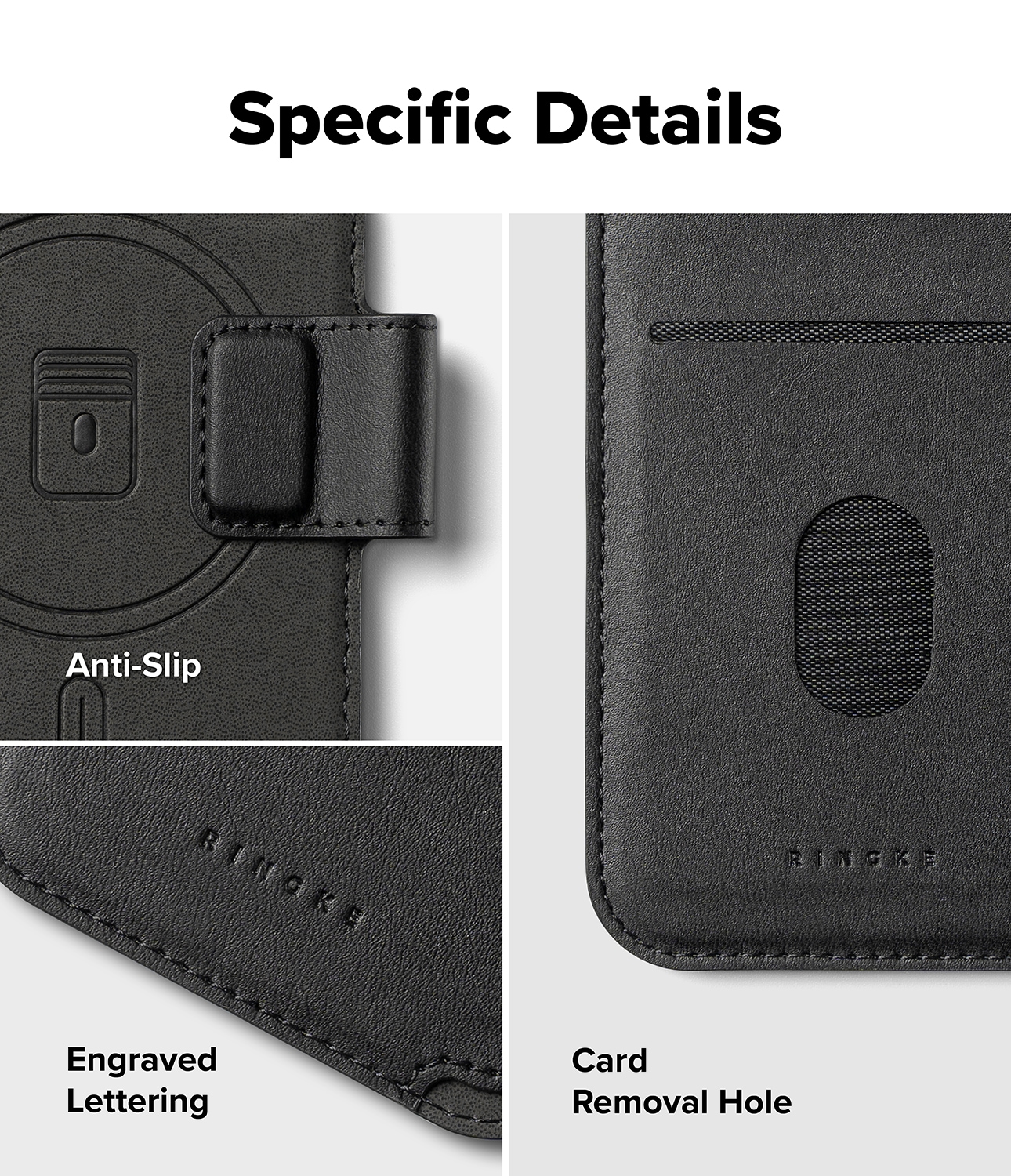 iPhone 17 Folio Grip Wallet Magnetic, Svart